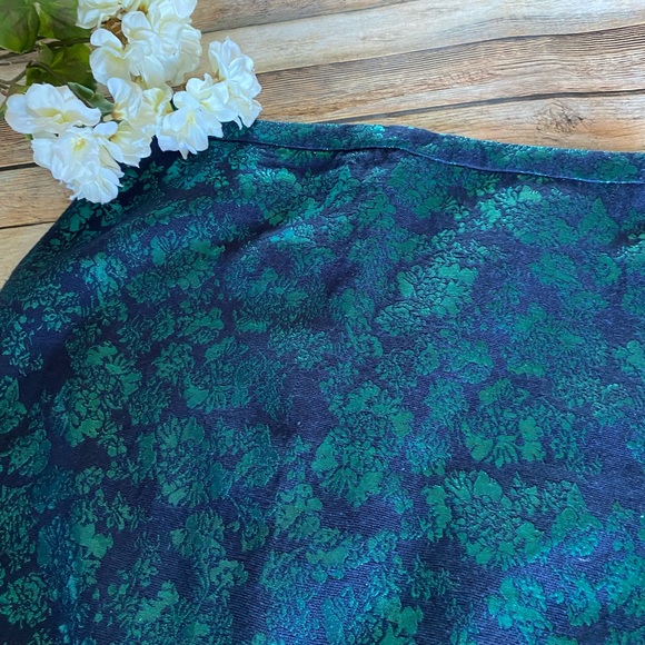 J. Crew Factory Green & Navy No. 2 Pencil Skirt SIze 4 - Picture 3 of 9